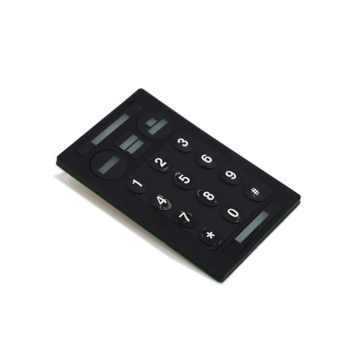 Rohs Compliant Rubber Overlay With PCB Membrane Switch For LED Assembly & Reach 0