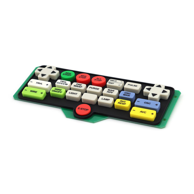 FR4 PCB Membrane Keypad Switches With Rubber And Printing Different Color 0