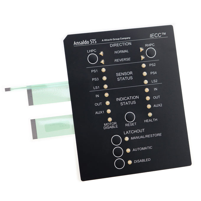 LED IP67 Waterproof Membrane Switches Polyester Material With ESD Shielding 0