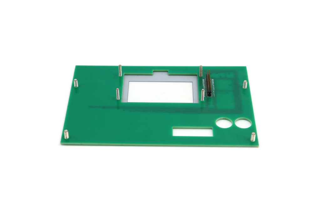 FR4 Double Sided PCB Board , Membrane Keyboard PCB With Connector Mounted And Studs