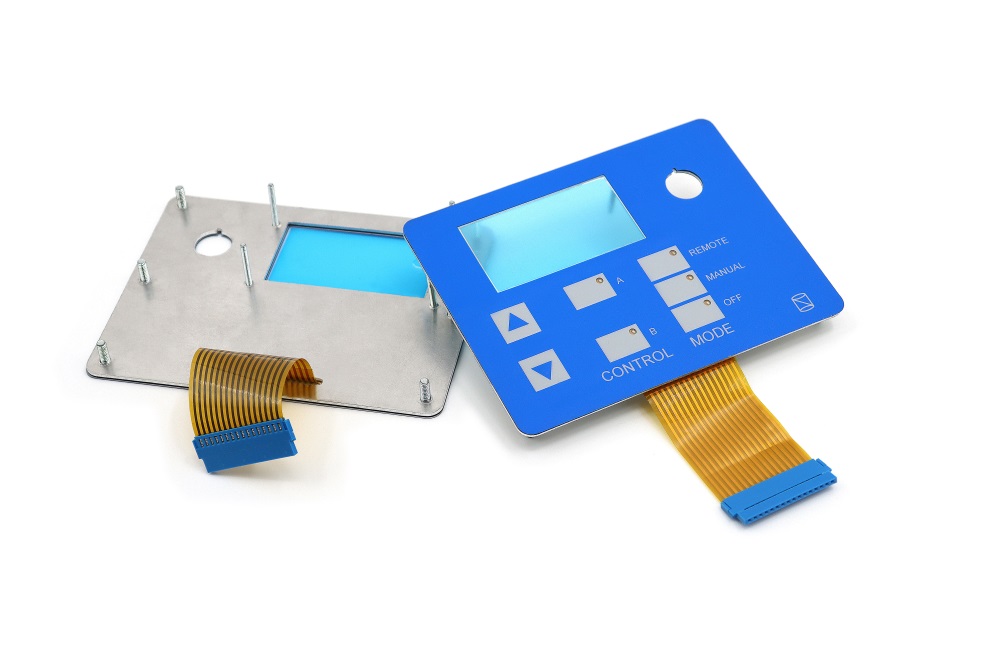 Aluminum Backe Backpanel Membrane Switches With Screws And FPC Circuit Berg Connector