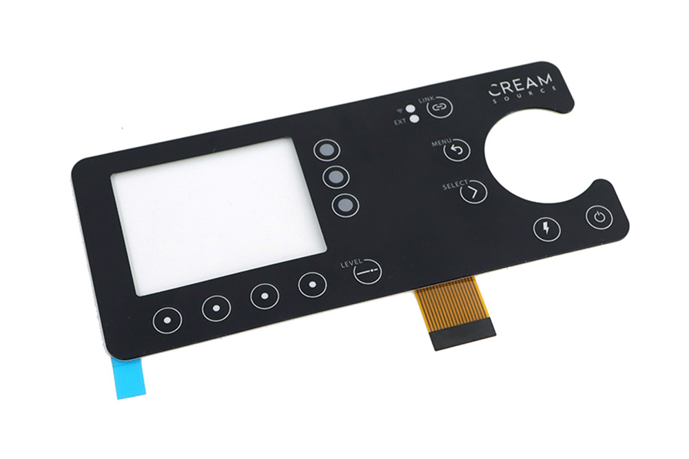 LED Sird Firing FPC Membrane Switches Keypad With Transparent Window UV Resistane