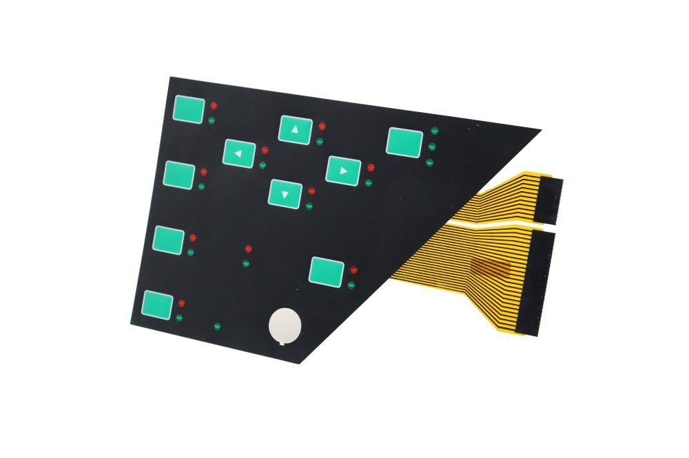 3M Adhesive Waterproof Membrane Switches With Embossed Buttons LED Indicators