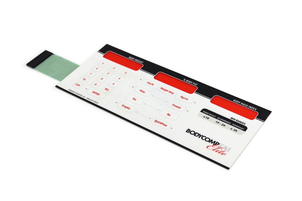 Embossed Tactile Membrane Switches Screen Printing With LED Assembly